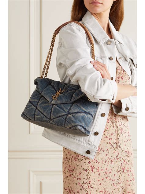 ysl bags denim|ysl denim puffer bag.